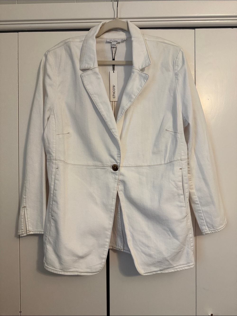 Chico's Off-White Single-Button Blazer